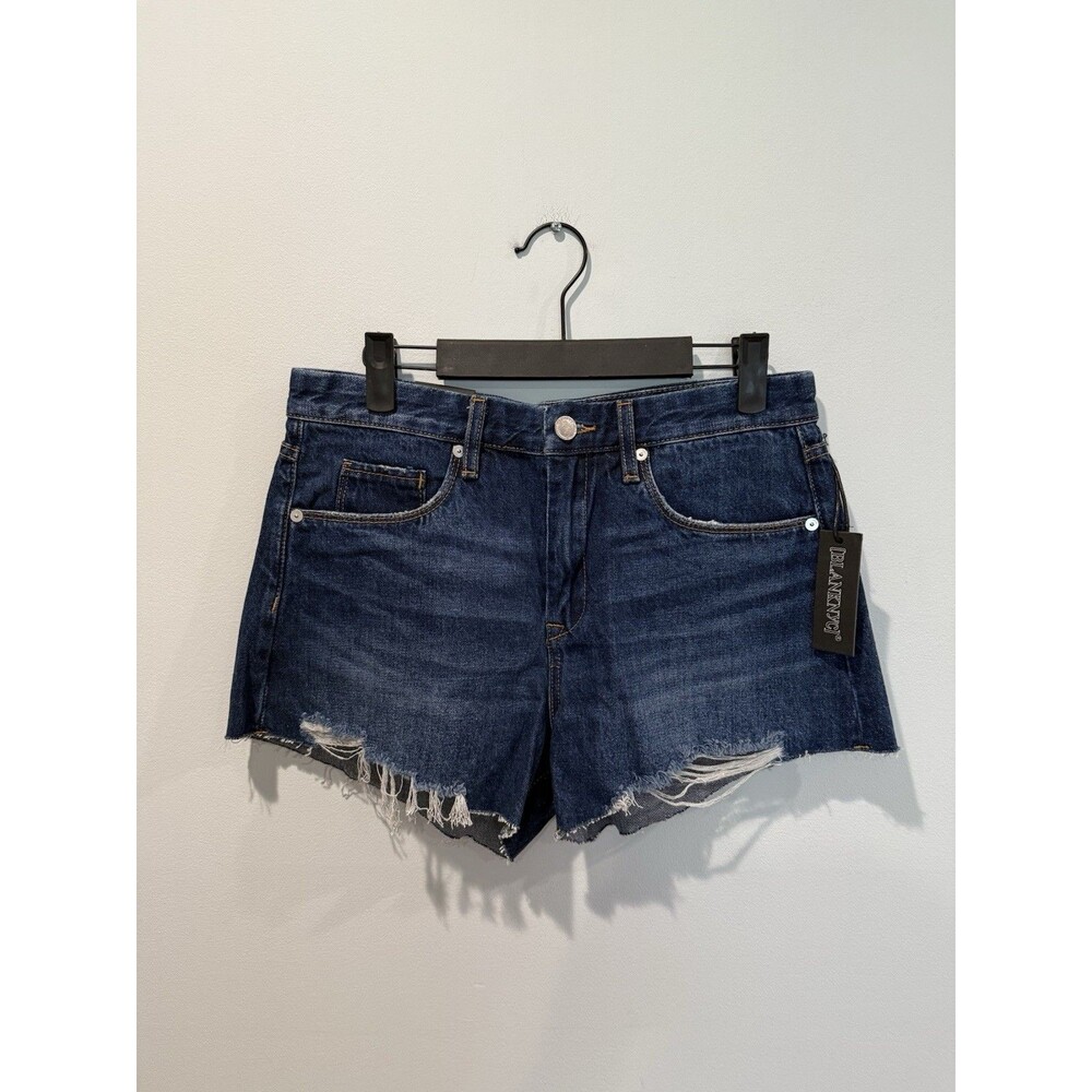 NEW Blank NYC The Barrow High Rise Shorts Women 29* Raw Hem 100% Cotton Festival